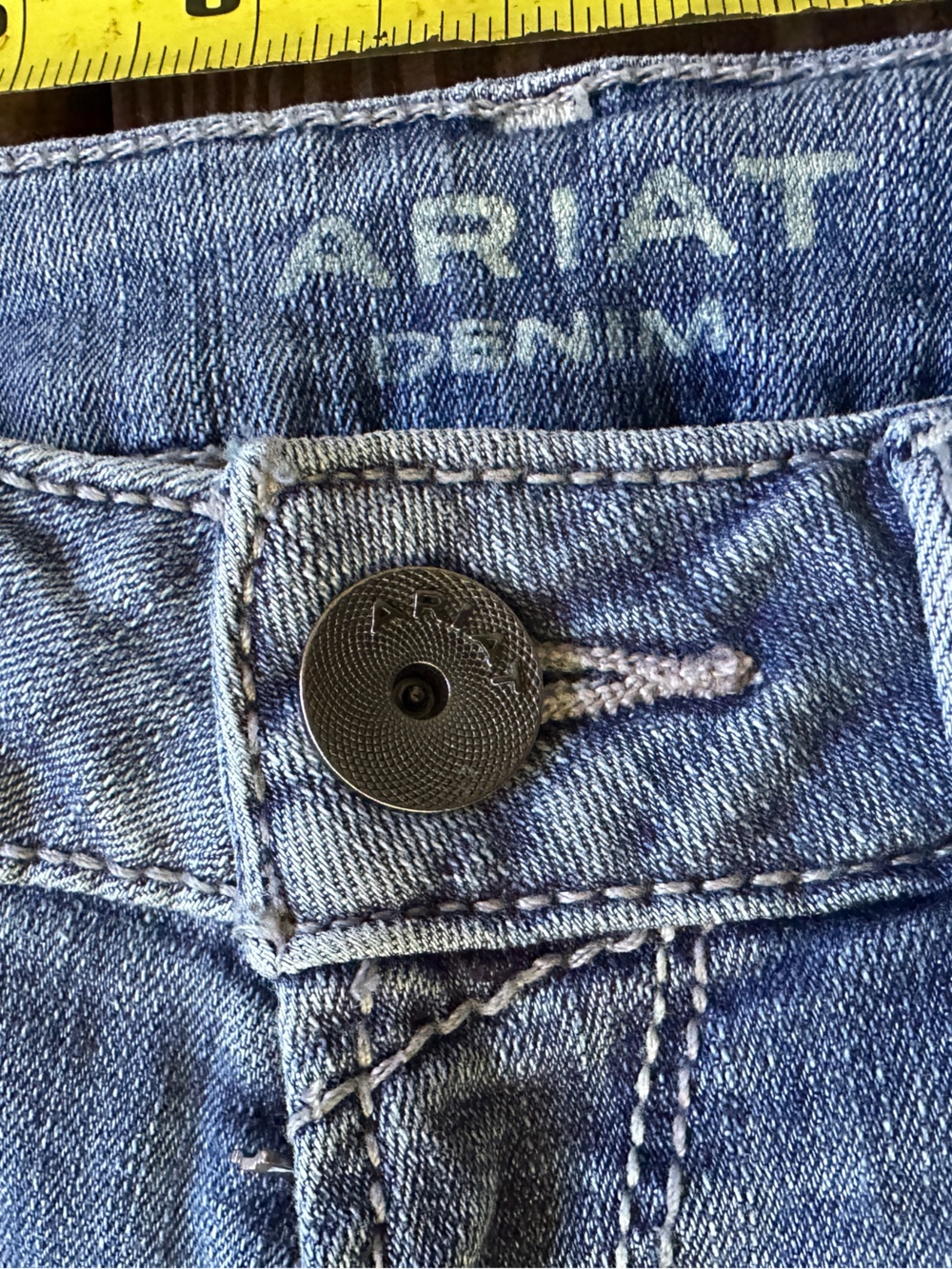 Ariat Women’s Trouser Jeans 27R Light Wash Wide Leg Western Denim - Picture 6 of 10